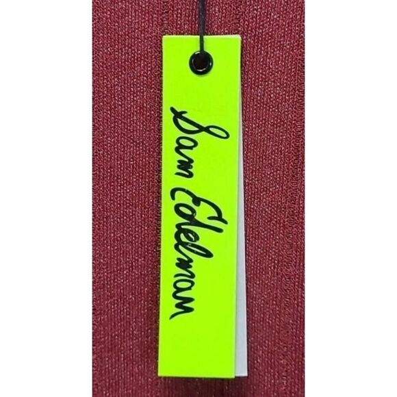 Sam Edelman Dress Ribbed Long Sleeve Bodycon Party Cocktail Maroon Size 2 NEW - Picture 7 of 7